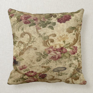 Vintag Wine Shabby Chic Rose Kissen