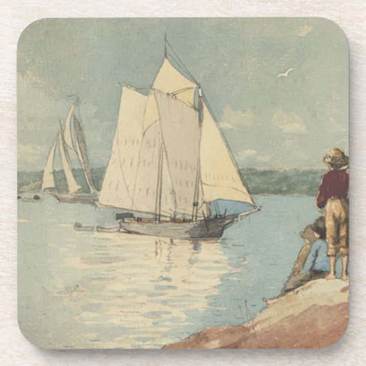 Vintag Winslow Homer Clear Sailing Getränkeuntersetzer (Vorderseite)