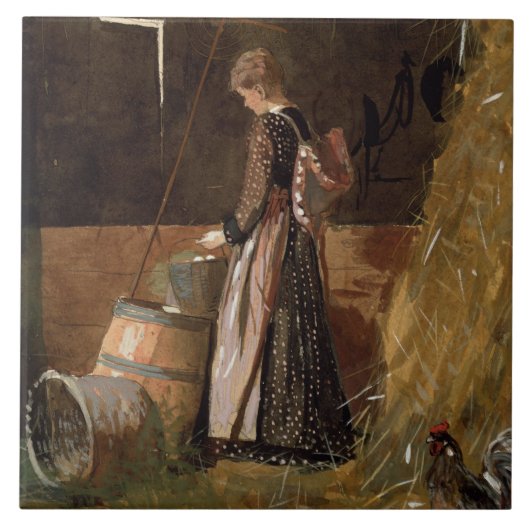 Vintag Winslow Homer Frischeier Fliese (Vorderseite)