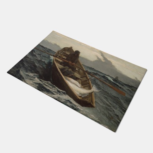 Vintag Winslow Homer Halibut Fischen Fußmatte (Schrägansicht)