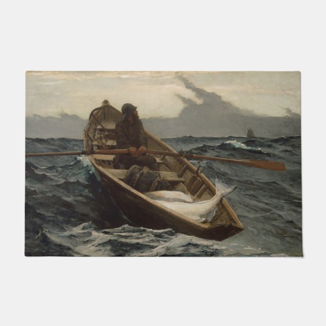 Vintag Winslow Homer Halibut Fischen Fußmatte (Vorderseite)