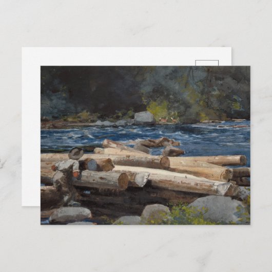 Vintag Winslow Homer Hudson River Postkarte (Vorne/Hinten)