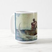Vintag Winslow Homer Wasserfarbe Haifischfang Kaffeetasse (Vorderseite Links)
