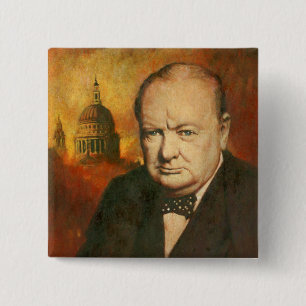 Vintag Winston Churchill Abzeichen Button
