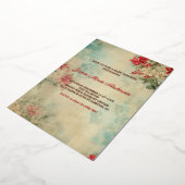 Vintag Winter Floral Weihnachtsdusche Folieneinladung (Gedreht)