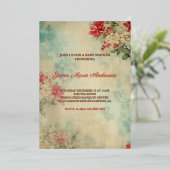 Vintag Winter Floral Weihnachtsdusche Folieneinladung (Stehend vorne)