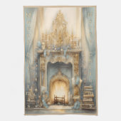 Vintag Winter Frohe Weihnachtsmonogramm | Geschirrtuch (Vertikal)