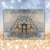 Vintag Winter Frohe Weihnachtsmonogramm | groß Schneidebrett