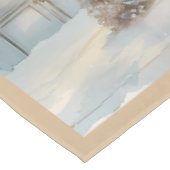 Vintag Winter Frohe Weihnachtsmonogramm | klein Tischdecke (Schrägansicht)