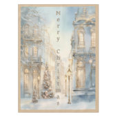 Vintag Winter Frohe Weihnachtsmonogramm | klein Tischdecke (Vorderseite)