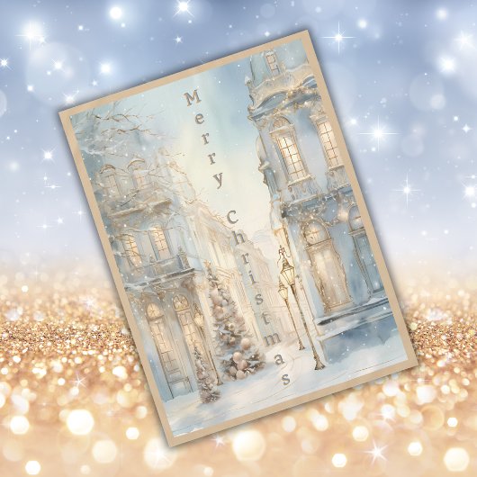 Vintag Winter Frohe Weihnachtsmonogramm | klein Tischdecke