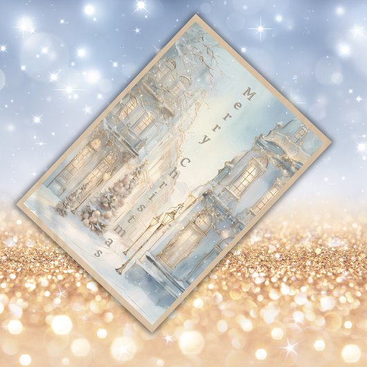 Vintag Winter Frohe Weihnachtsmonogramm | m Tischdecke