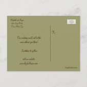 Vintag, Winter, Hochzeit, Save the Date Ankündigungspostkarte (Rückseite)