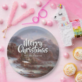 Vintag Winter Merry Christmas Gignoux Pappteller (Party)