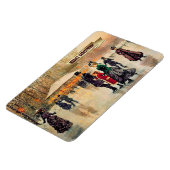 Vintag Winter Pariser Szene Weihnachtsgeschenk Magnet (Linke Seite)