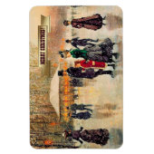 Vintag Winter Pariser Szene Weihnachtsgeschenk Magnet (Vertikal)