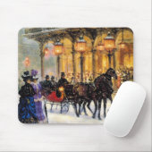 Vintag Winter Pariser Szene Weihnachtsgeschenk Mousepad (Mit Mouse)