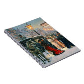 Vintag Winter Pariser Szene Weihnachtsgeschenk Notizblock (Rechte Seite)