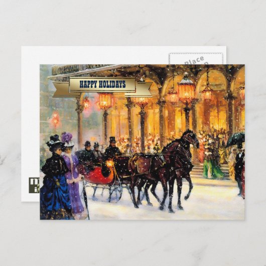 Vintag Winter Pariser Weihnachten (Vorne/Hinten)