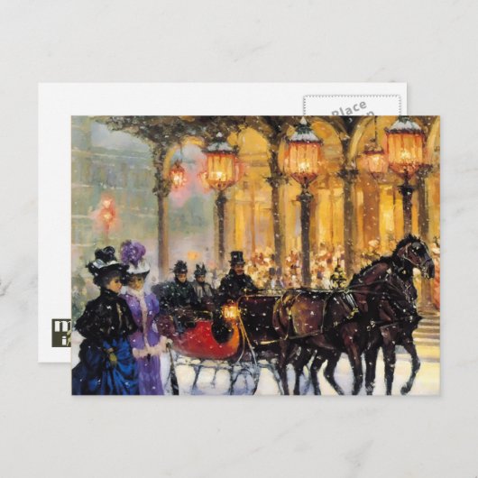 Vintag Winter Pariser Weihnachten (Vorne/Hinten)