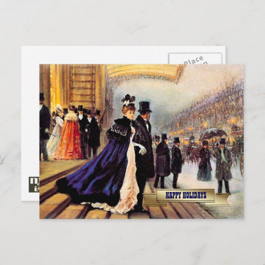 Vintag Winter Pariser Weihnachten (Vorne/Hinten)