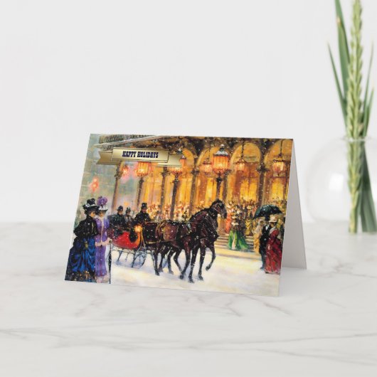 Vintag Winter Pariser Weihnachten (Vorderseite)