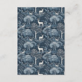 Vintag Winter William Morris Elegante Hochzeit Begleitkarte (Rückseite)