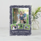 Vintag Winter Wonderland Weihnachts-Collage Feiertagskarte (Stehend Vorderseite)