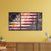 Vintag wir die Leute Betsy Ross Flag Leinwanddruck (Insitu (Wohnzimmer))
