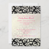 Vintag/Wirbel/Damast/Abschlüsse Einladung (Rückseite)