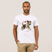Vintag Wire Fox Terrier Portrait T - Shirt (Vorne ganz)