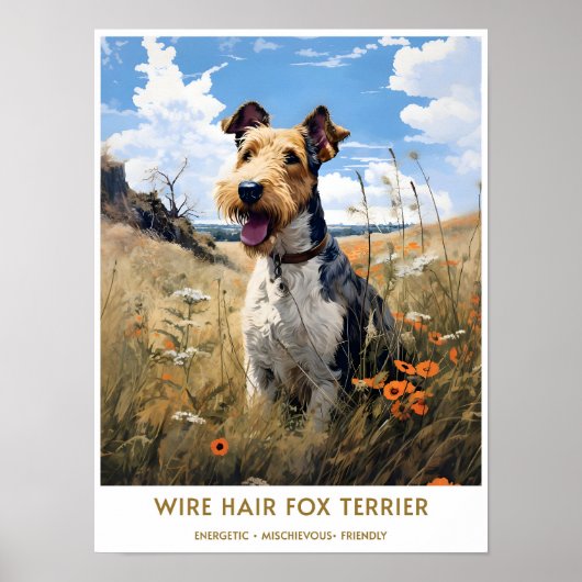Vintag Wire Hair Fox Terrier Poster (Vorne)