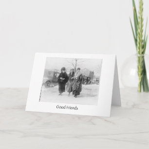Vintag - wirkliche Freunde sind wichtig, Karte