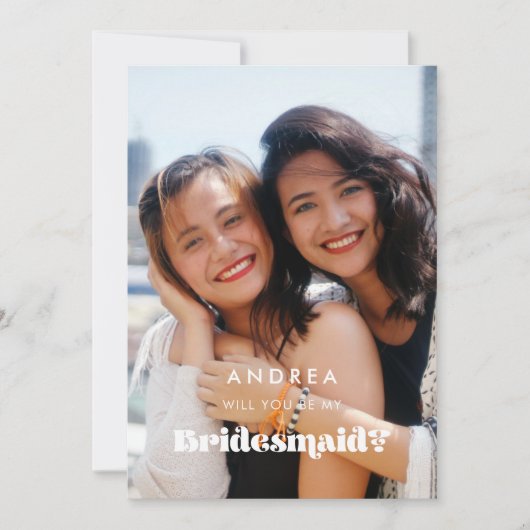 Vintag Wirst du mein Foto sein? Einladung (Vorderseite)