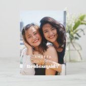 Vintag Wirst du mein Foto sein? Einladung (Stehend Vorderseite)