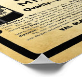 Vintag Wisconsin Beer Print Poster (Ecke)