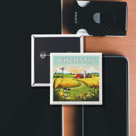 Vintag Wisconsin Button