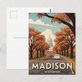 Vintag Wisconsin Madison Staat Hauptstadt Postkarte (Vorne/Hinten)