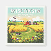Vintag Wisconsin Magnet (Vorne)