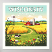 Vintag Wisconsin Poster (Vorne)