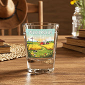Vintag Wisconsin Schnapsglas