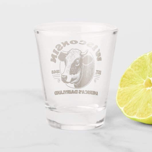 Vintag Wisconsin Schnapsglas (Rückseite)