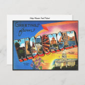 Vintag Wisconsin Travel Retro Urlaub Grüße Postkarte (Vorne/Hinten)