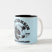 Vintag Wisconsin Zweifarbige Tasse (VorderseiteRechts)