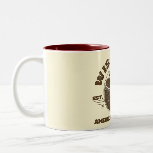 Vintag Wisconsin Zweifarbige Tasse (Links)