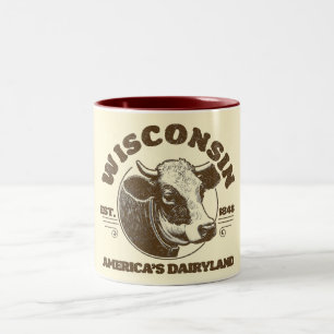 Vintag Wisconsin Zweifarbige Tasse