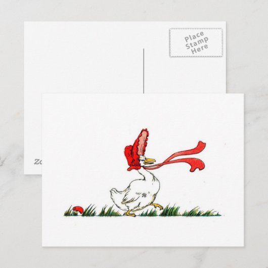 Vintag Wise Mamma Goose Postkarte (Vorne/Hinten)