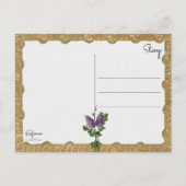 Vintag Wisteria Valentine Feiertagspostkarte (Rückseite)