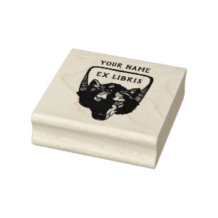 Vintag Wolf Ex Libris Buchzeichen Gummistempel
