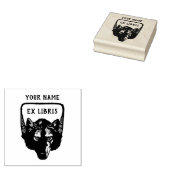 Vintag Wolf Ex Libris Buchzeichen Gummistempel (Stempel)